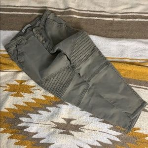 Abercrombie & Fitch Olive Moto Jeans Size 27